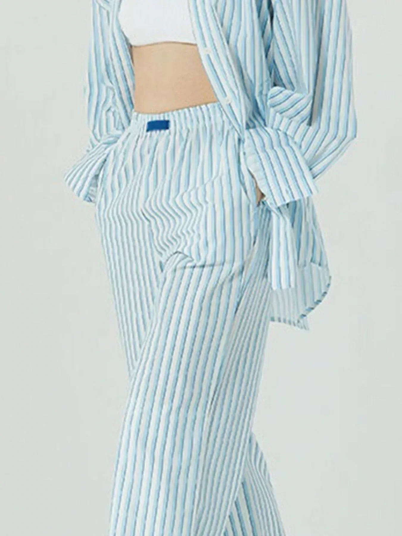 Elastic Waist Wide Leg Pants - DAVERRI FASHIONS