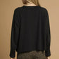 Umgee Brushed Fleeve Crewneck Top - DAVERRI FASHIONS