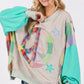 SAGE + FIG Contrast Peace Patch Dropped Shoulder Sweatshirt Sweatshirts