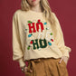 Umgee HO Applique French Terry Sweatshirt - DAVERRI FASHIONS