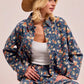 BiBi Washed Floral Print Denim Jacket DENIM Shackets