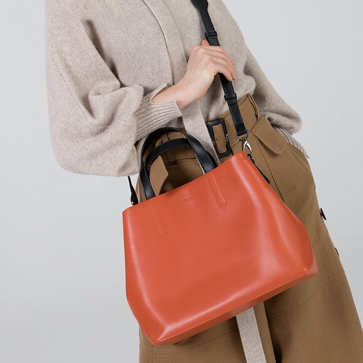 Cecily Leather Tote Bag | Tote Bags Daverri Fashions