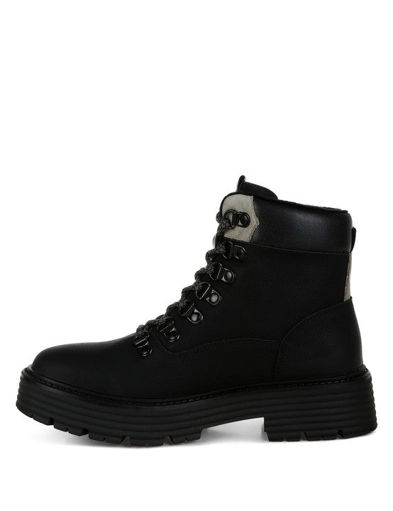 Boskoff Lace-Up Chunky Warm Ankle Boots | Boots Daverri Fashions