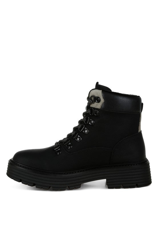 Boskoff Lace-Up Chunky Warm Ankle Boots | Boots Daverri Fashions