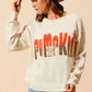 SO ME Contrast Sequin Pumpkin Slogan Sweater Top Sweaters