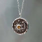 Alloy Inlaid Zircon Sun & Moon Necklace - DAVERRI FASHIONS