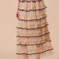 SO ME Layered Ruffled Tulle Maxi Skirt GOLD Maxi Skirts