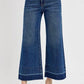 RISEN Tummy Control High Rise Crop Wide Hem Jeans Jeans