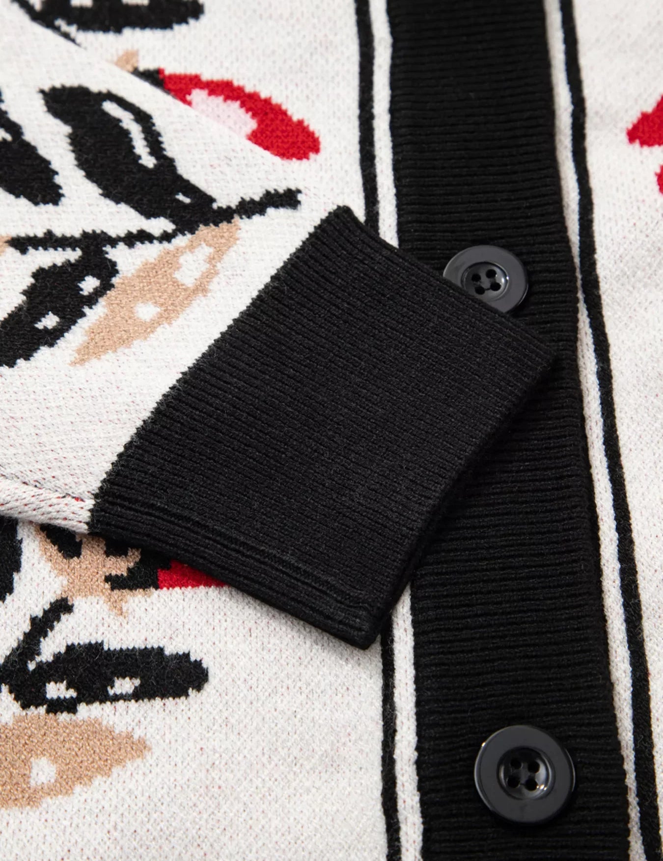 Daverri Fashions Floral Button Down Cardigan with Geometric Border - DAVERRI FASHIONS