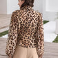 Leopard Button Up Shirt - DAVERRI FASHIONS