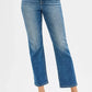 RISEN Tummy Control High Rise Crop Straight Jeans - DAVERRI FASHIONS