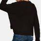 Zenana Cropped High Low Cable Sweater with Side Slits - DAVERRI FASHIONS
