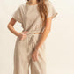HYFVE Round Neck Short Sleeve Top and Pants Set
