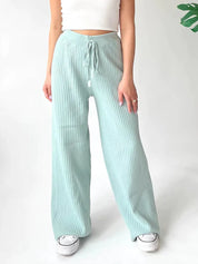Ribbed Wide Leg Sweater Pants | Bottoms Daverri Fashions
