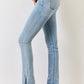 Kancan Plus Size Mid Rise Y2K Slit Bootcut Jeans Jeans