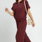 Umgee Full Size Half-Zip Short Sleeve Top Plus Size Tops