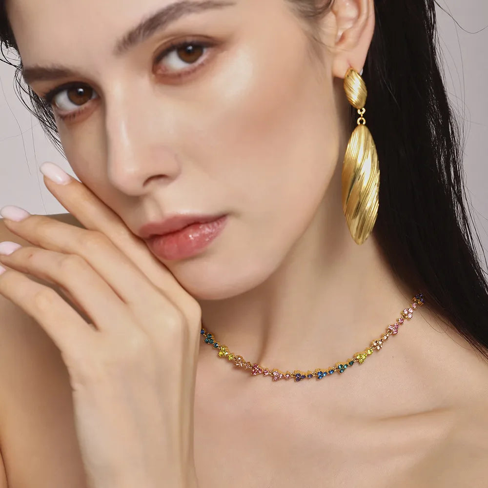 Stainless Steel Dangle Earrings | Earrings Daverri Fashions