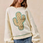 BiBi Cactus Embroidered Fleece Sweatshirt - DAVERRI FASHIONS