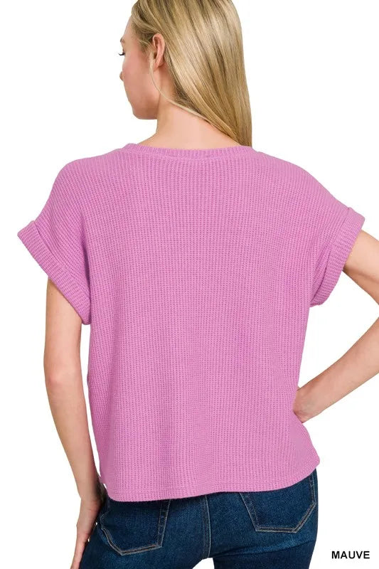 Zenana Rolled Sleeve Top and Pants Sweater Set | Outfit Sets Daverri Fashions