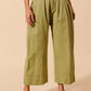 SO ME Mid Rise Wide Leg Chino Pants With Pockets Pants