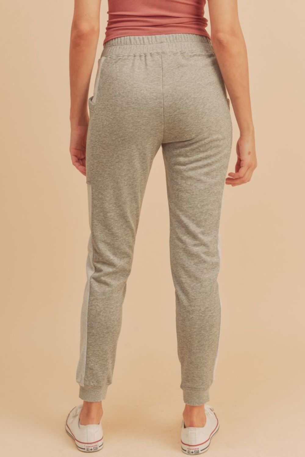 Aemi + Co Elastic Waist Joggers with Pockets