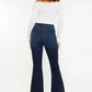 Kancan Button Fly High Rise Distressed Flare Jeans - DAVERRI FASHIONS