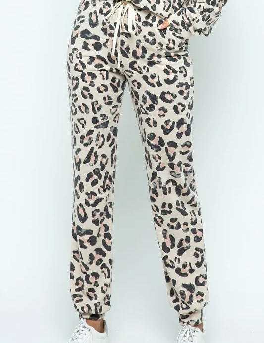 BiBi Leopard Casual Pants with Side Pockets | Lounge Pants Daverri Fashions