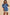 Annie Wear Stripe Front Bow Denim Peplum Blouse MEDIUM DENIM