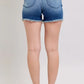 Judy Blue Full Size V-Front Denim Shorts with Shield Pockets Plus Size