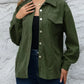 Corduroy Button-Down Shacket - DAVERRI FASHIONS