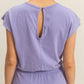 HYFVE Back Keyhole Round Neck Cap Sleeve Drawstring Jumpsuit Jumpsuits