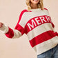 BiBi Christmas Merry Lettering Sweater - DAVERRI FASHIONS