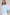 POL Round Neck Balloon Floral Long Sleeve Top Sky Blue Multi