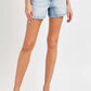 Risen Full Size High Rise Denim Shorts - DAVERRI FASHIONS