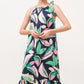 And The Why Botanical Printed Halterneck Tiered Maxi Dress - DAVERRI FASHIONS