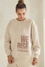 Oat We Rise by Lifting Others Ultra Comfy Sweatshirt Plus Size | Sweatshirts Daverri Fashions
