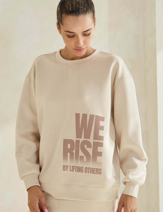 Oat We Rise by Lifting Others Ultra Comfy Sweatshirt Plus Size | Sweatshirts Daverri Fashions