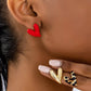 4 Pair Heart Stud Earrings - DAVERRI FASHIONS