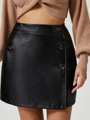 Buttoned High Rise Mini Skirt | Skirts Daverri Fashions
