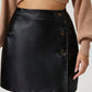 Buttoned High Rise Mini Skirt - DAVERRI FASHIONS