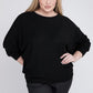 Zenana Plus Batwing Sleeve Knit Top-Casual Comfort Shirts & Tops