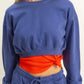 HYFVE Crew Neck Long Sleeve Crop Sweatshirt
