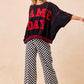 BiBi Gameday Theme Checkered Printed Pants - DAVERRI FASHIONS