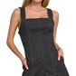 Zenana Tie Back Romper BLACK Rompers