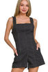 Zenana Tie Back Romper BLACK Rompers