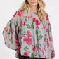 Mittoshop Floral Round Neck Flounce Sleeve Blouse - DAVERRI FASHIONS