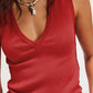 Solid V-Neck Tank - DAVERRI FASHIONS