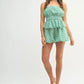 MABLE Gingham Tube Top and Shorts Set Kelly Green
