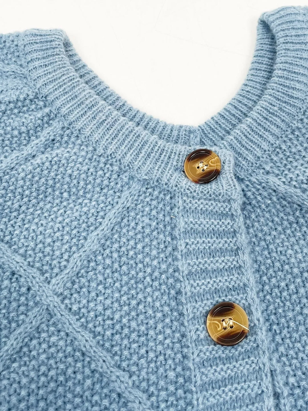 Button-Front Long Sleeve Cardigan | Cardigans Daverri Fashions