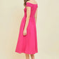 HEYSON Off-Shoulder Smocked Midi Dress - DAVERRI FASHIONS